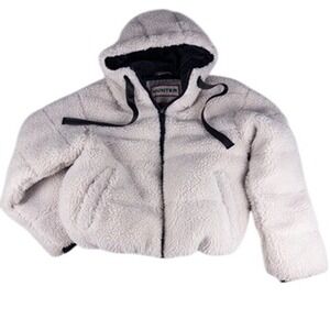 Hunter Wanderer Sherpa Jacket Womens Small S Natural Cream NWOT Insulated Hooded